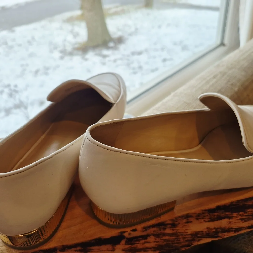 Michael Kors Women's Valerie Leather Slip-On Loafers, Cream, Size 8.5 - Picture 7 of 10